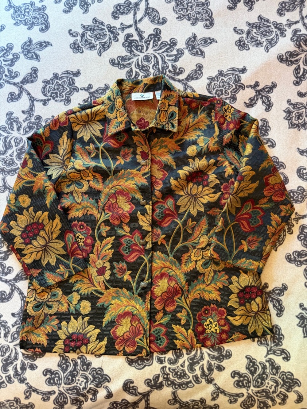 erin london Multicolor Floral Jacquard Jacket